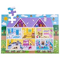 Bigjigs Toys Children's Wooden Dolls House Floor Jigsaw Puzzle (48 Piece)