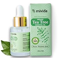 Organic Tea Tree Oil | 100% Pure premium grade Tea Tree Oil for Skin, Hair, Scalp, Nails, Foot and Toenails, 1oz / 30ml