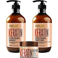 PURE NATURE Keratin Shampoo and Conditioner Set and Keratin Hair Mask