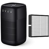 Air Purifier and Dehumidifier 2 in 1, Afloia Q10 HEPA Air Purifier Small Dehumidifier Black + True H13 HEPA Filter Q10 Air Filter Replacement