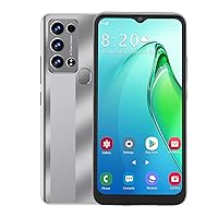 Face Unlocked Smartphone 12 6.5in HD 6GB RAM 128GB ROM Mobile Phone 5G Network with 5000mah Battery 100‑240V (US Plug)