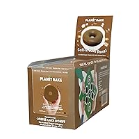 PLANET BAKE Unfrosted Vegan Donut - Gluten Free, Sugar Free, Soy Free Keto Donuts - Moist & Delicious Individually Wrapped Donuts For On-The-Go Healthy Snacking - Coffee Cake (8 Pack)