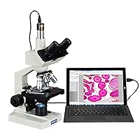 40X-2500X Digital Lab Trinocular Compound LED Microscope with USB Digital Camera and Double Layer Mechanical Stage (M83EZ-C02)