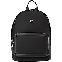 Tommy Hilfiger Women's TH Essential S Backpack, Black, One Size