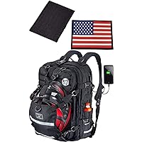 Goldfire Waterproof Rechargeable Large Capacity Motorcycle Backpack Snowmobile Cycling Helmet Bag with USA Flag Patch