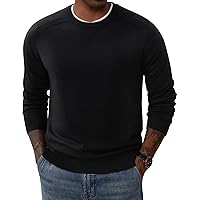 PJ PAUL JONES Men's Crewneck Sweaters Casual Crew Neck Sweatshirt Wool Blend Knit Pullovers