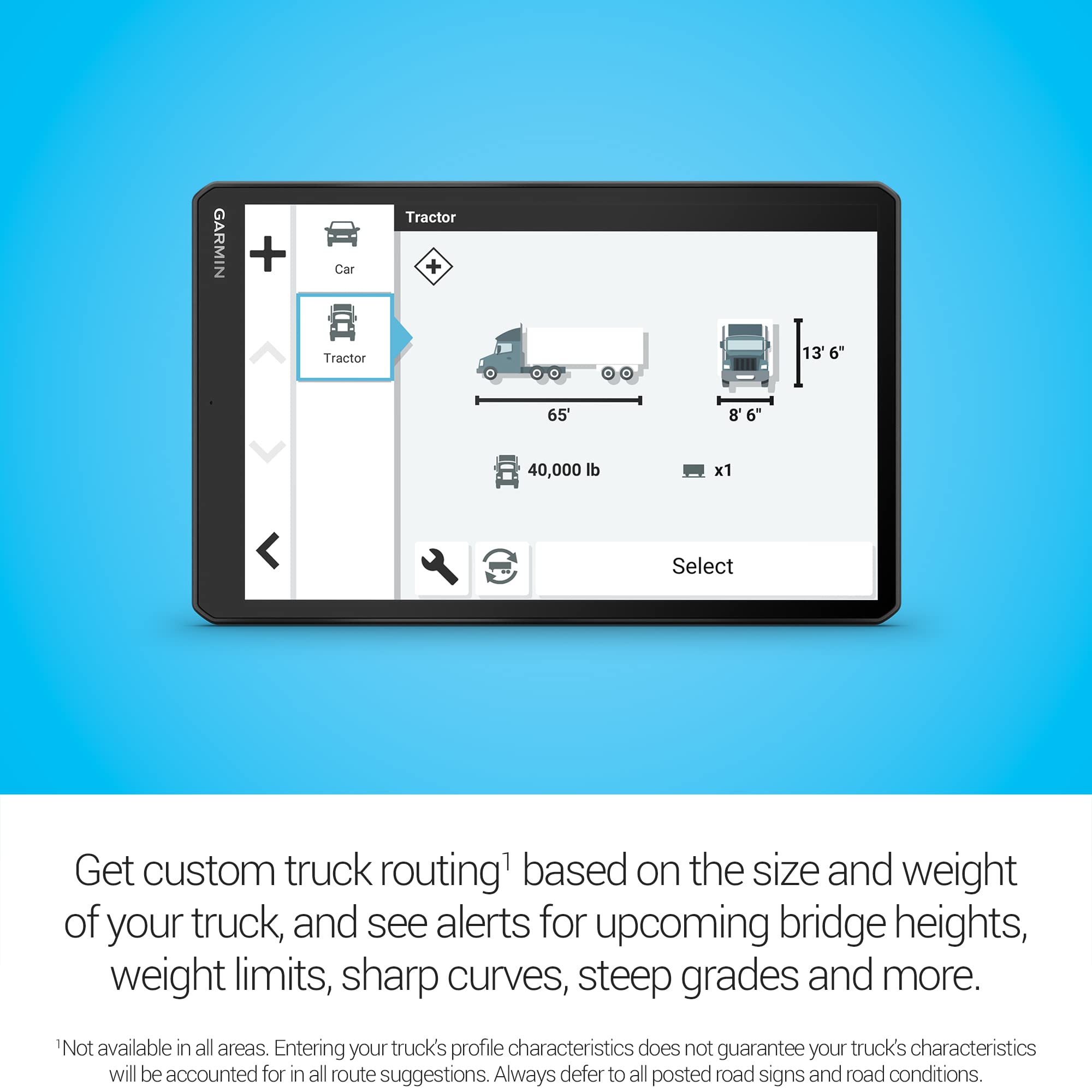 Garmin dēzl™ OTR1010, Extra-Large, Easy-to-Read 10” GPS Truck Navigator, Custom Truck Routing, High-Resolution Birdseye Satellite Imagery, Directory of Truck & Trailer Services