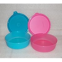 Tupperware Little Wonders Snack Serving Bowls 6 Oz Bowl Set Pink and Blue