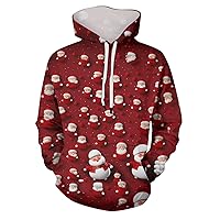 Christmas Hoodies for Men Hooded Neck Sweatshirts 3D Embroidery Snowman Hoodies Blanket Hoodie Graphic Hoodies