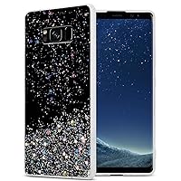 Case Compatible with Samsung Galaxy S8 Plus in Black with Glitter - Protective TPU Silicone Cover with Sparkling Glitter - Ultra Slim Back Cover Case