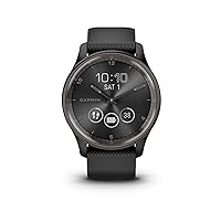 Garmin vívomove Trend, Stylish Hybrid Smartwatch, Long-Lasting Battery Life, Dynamic Watch Hands and Touchscreen Display, Black