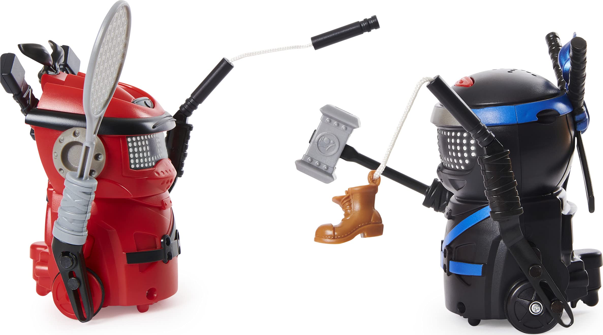 Ninja Bots Dragon 2-Pack, Hilarious Battling Robots (Red/Black) with 6 Weapons and Over 100 Sounds and Movements