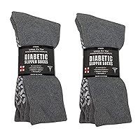 Diabetic Socks Non Skid Hospital Loose Fitting Slipper Socks With Gripper Bottoms 6 Pack Savings Gripper socks