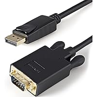 StarTech.com 3ft (1m) DisplayPort to VGA Cable - Active DisplayPort to VGA Adapter Cable - 1080p Video - DP to VGA Monitor Cable - DP 1.2 to VGA Converter - Latching DP Connector (DP2VGAMM3B)