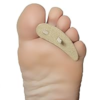 Hammer Toe Crest Cushion and Buttress Pad Reduces Pressure from Calluses and Hammer Toes, Large Left, Beige, 3 Count (Pack of 1)