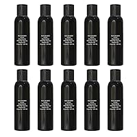 OUT OF BOX 100 ML Black PET 10 Empty Bottles with Flip Top Cap and Inner Seal Lid: Versatile Packaging for Sanitizer, Oils, and Various Liquids - 5 x 1.5 Inches, PET100FBL