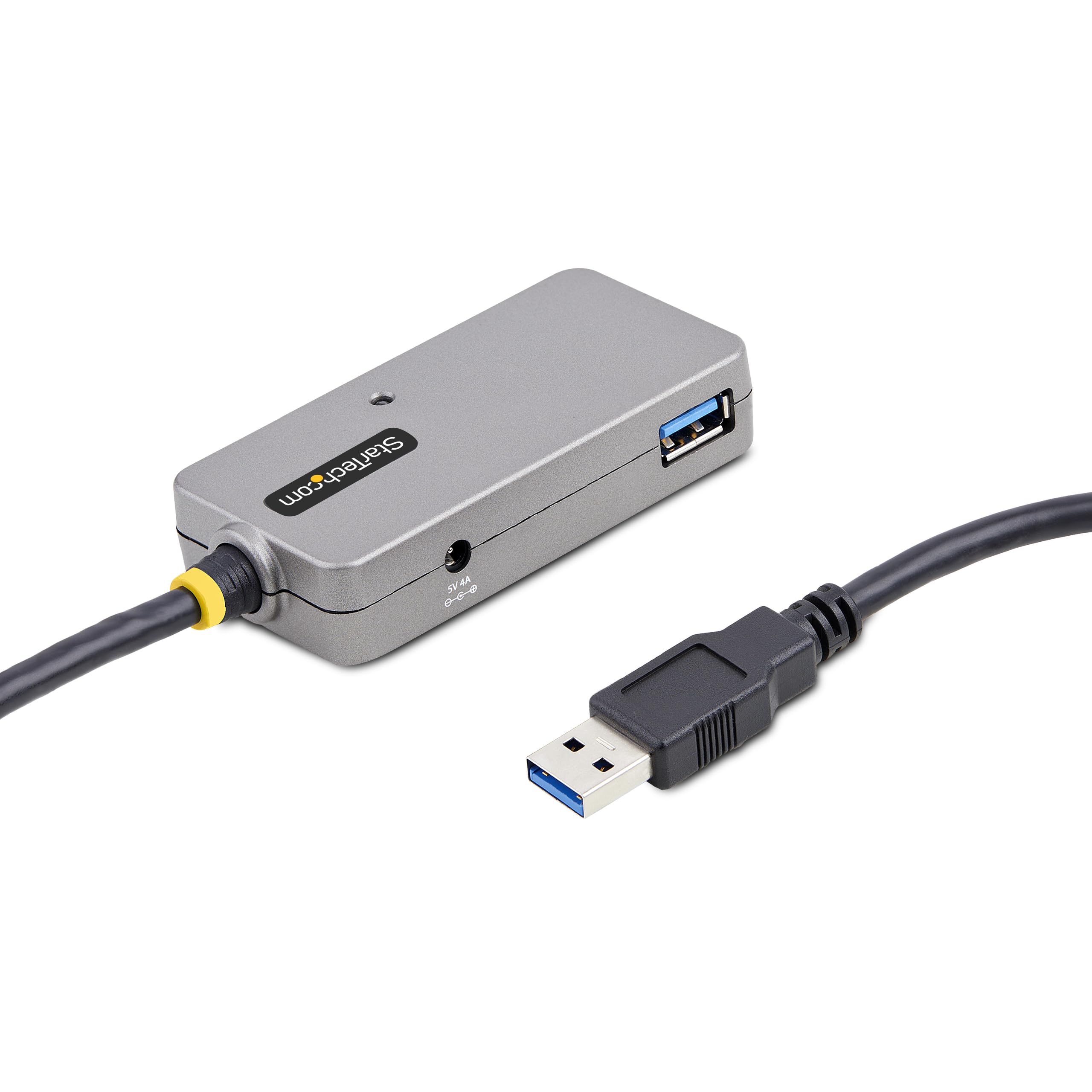 StarTech.com USB Extender Hub, 10m USB 3.0 Extension Cable w/ 4-Port USB-A Hub, Active/Bus Powered USB Repeater Cable, Optional 20W Power Supply Included, Level 2 ESD Protection (U01043-USB-EXTENDER)