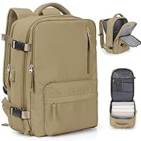 VGCUB Large Travel Backpack Bag for Women Men,Carry on Backpack,17 Inch Laptop Business Work Waterproof Backpack with Laptop Compartment,Person Item Flight Approved,Mochila de Viaje,Khaki