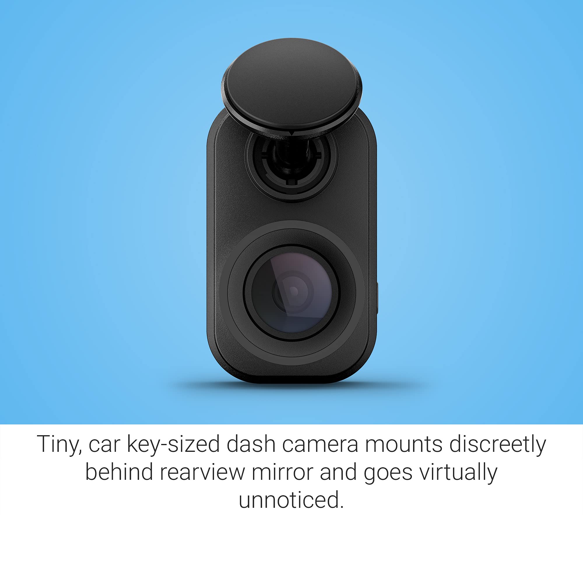 Garmin 010-02504-00 Dash Cam Mini 2, Tiny Size, 1080p and 140-degree FOV, Monitor Your Vehicle While Away w/ New Connected Features, Voice Control