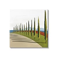 Stupell Industries Cypress Trees Tuscan Italian Fancy Garden Courtyard Road, Design by Arctic Frame, 30 x 30, Green