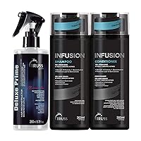 TRUSS Infusion Shampoo and Conditioner Set Bundle with Deluxe Prime Hair Treatment