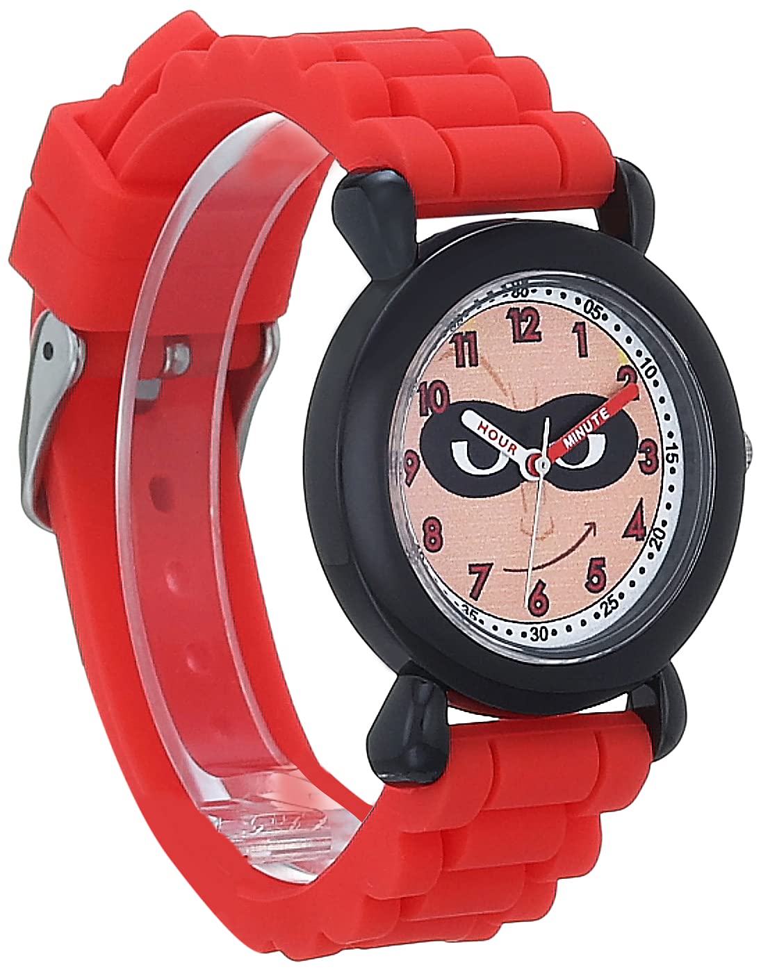 Disney The Incredibles Kids' Plastic Time Teacher Analog Quartz Silicone Strap Watch