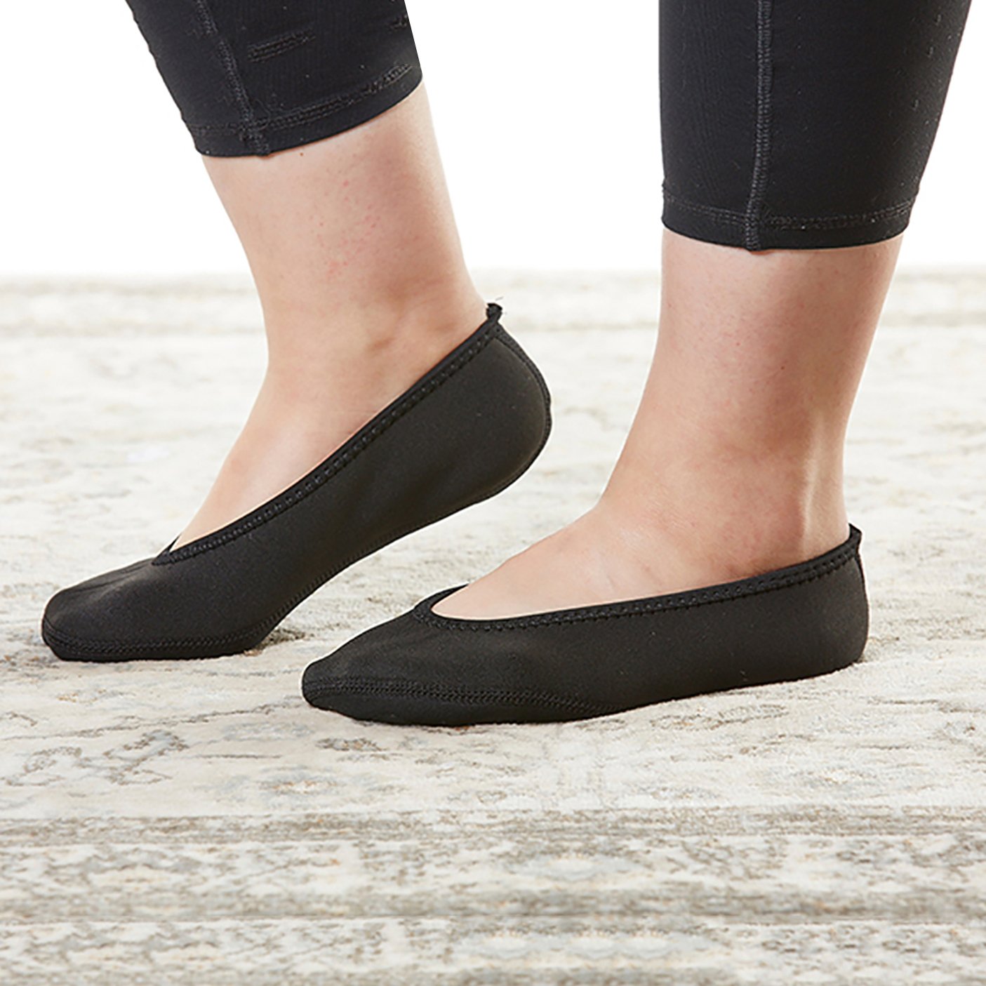 NuFoot Ballet Flats Women's Shoes, Best Foldable & Flexible Flats, Slipper Socks, Travel Slippers & Exercise Shoes, Dance Shoes, Yoga Socks, House Shoes, Indoor Slippers, Pink