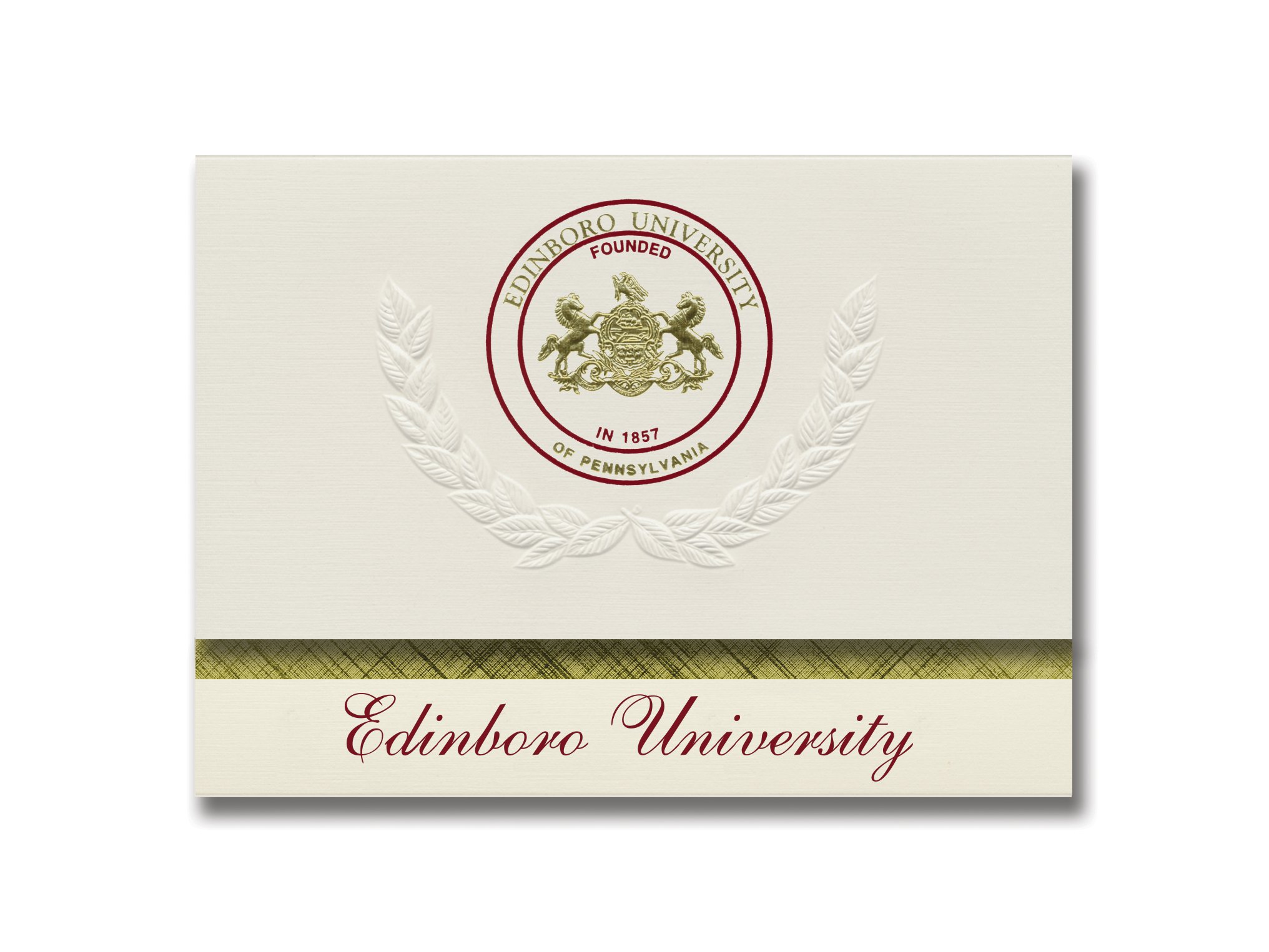 Signature Announcements Edinboro University of Pennsylvania Graduation Announcements, Platinum style, Basic Pack 20 with Edinboro U. of Pennsylvani...