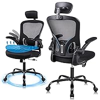 Ergonomic Office Desk Chair- Mesh Home Office Desk Chair with Headrests & Adjustable Armrests,Executive Rolling Chair