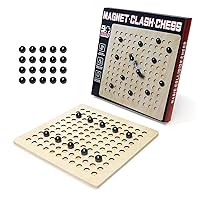 Wooden Magnetic Chess Game Set,Interactive Tabletop Chess Board Game with Magnet Stones,Develop Intelligence,Strategy Game,Family Party Games for Kids and Adults (Style-A)
