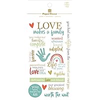 Paper House Productions Adoption Baby Family Clear Sticker, Multi