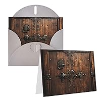 Greeting Cards Rustic Stall Wooden Door Thank You Cards with Envelopes Happy Birthday Card 4x6 Inch Minimalistic Design Thank You Notes for All Occasions Birthday Thank You Wedding