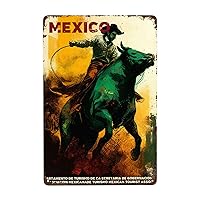 Mexican Tourism Vintage Signs Metal Hotel Landscape Cowboy Theme Party Decoration Dynamic And Energetic Vintage Hotel Decorations Retro Tin Signs Metal Plaques Bathroom Wall Decor Travel 8x12 in