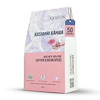 Namhya Kashmiri Kahwa with Pure Saffron, Cardamom, Cinnamon and Rose Petals | 100% NATURAL SPICES | Masala Chai Tea | Brew Hot or Iced Tea | 3.53 oz (100 Gms)