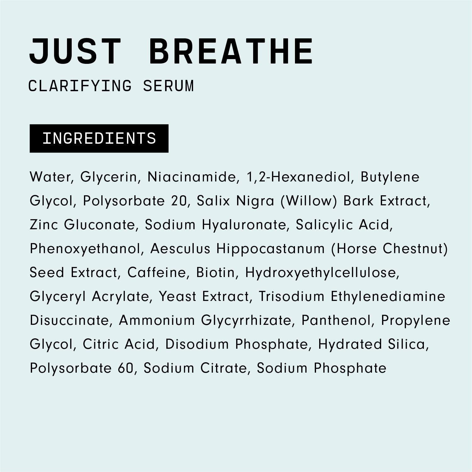 Versed Just Breathe Clarifying Facial Serum - Blend of Antioxidants, Niacinamide, White Willow and Zinc Helps Reduce Blemishes, Decongest Pores and Soothe Redness - Vegan Acne Serum (1 fl oz)