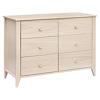 babyletto Sprout 6-Drawer Double Dresser, Washed Natural