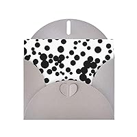 Black & White Big Dot Print Thank You Gift Card With Envelopes Greeting Cards Birthday Wedding Christmas Invitation Cards