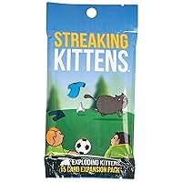 Streaking Kittens Expansion Pack - Elevate Exploding Kittens with New Twists - Family Games for Kids and Adults - Funny Card Games for Hours of Rib-Cracking Gameplay