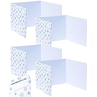 Super Stars Privacy Folders for Students - Plastic Test Dividers for Student Desks, Easy-Clean Classroom (Super Stars, 4-Pack with Name Tag)