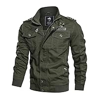 Men's Cotton Jackets Military Cargo US Army Jackets with Multi Pockets Working Coats