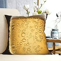 Pillow Covers Sided Plush Throw Pillow Beer Bubble Square Cushion Case Pillowcase for Sofa Super Soft Pillow Case for Living Room Cushion Covers for Bed Car 18