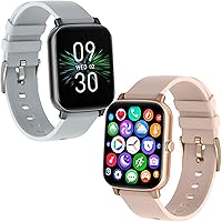 MVEFOIT Two Watches - 1.7'' Phone Smart Watch Answer/Make Calls, Fitness Watch with AI Control Call/Text, Android Smart Watch for iPhone Compatible, Full Touch Smartwatch for Women Men