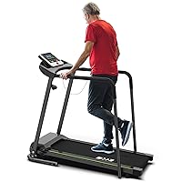 Walking Treadmill with Long Handrail for Balance, Recovery Fitness Exercise Machine Foldable for Home use with Holder for Phone & Cup,LCD Display, 300 lbs Capacity