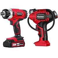 Avid Power Cordless Impact Driver Bundle with Tire Inflator Air Compressor