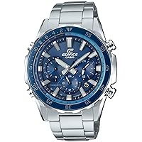 Casio EQW-T670DB-2AJF Men's Wristwatch, Silver, Wristwatch, radio wave solar
