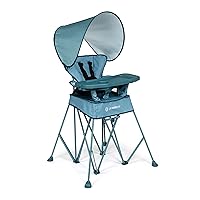 Baby Delight Go with Me Uplift Deluxe Portable High Chair | Travel High Chair | Sun Canopy | Indoor and Outdoor | Blue Wave