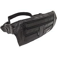 Unisex Soft Nappa Leather Fanny Pack/Waist Bag/Money Belt by Lorenz