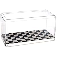 US Flag Store 94CCheckered 1:24 Scale Model Checkered Display Case, Clear, Black, White