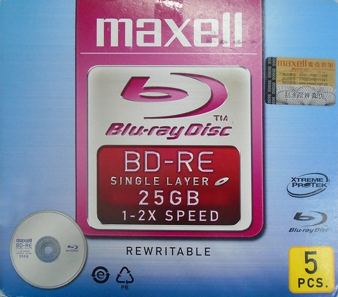 Blu Ray DVD RE 25GB Single Jewel Case 2X Speed