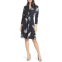French Connection Womens Floral Jersey Dress, Black, 8